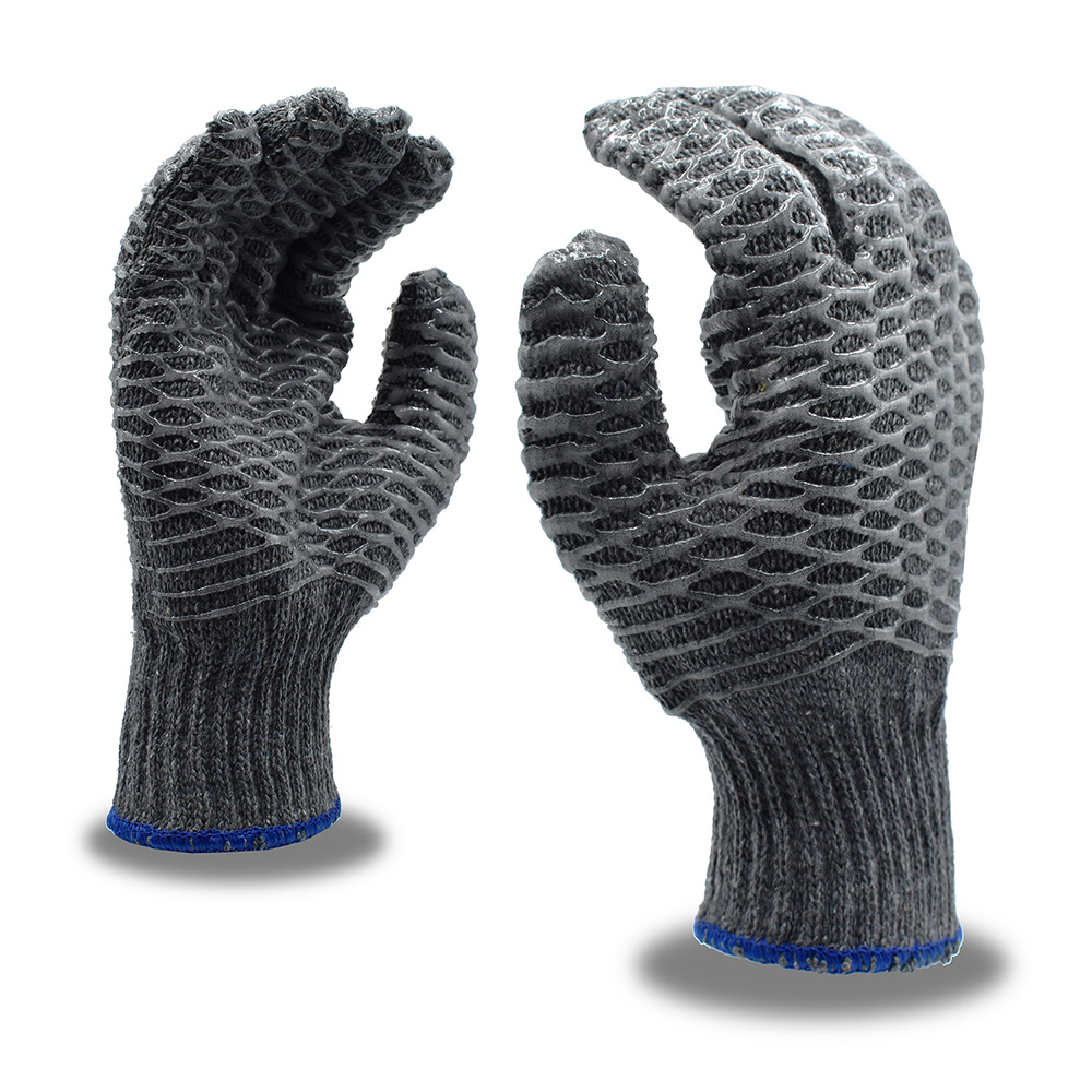 GRAY HONEYCOMB PVC COATED STRING KNIT - Tagged Gloves